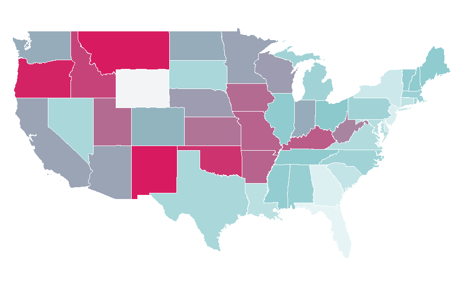Affinity by region — For a Few Dollars More, United States