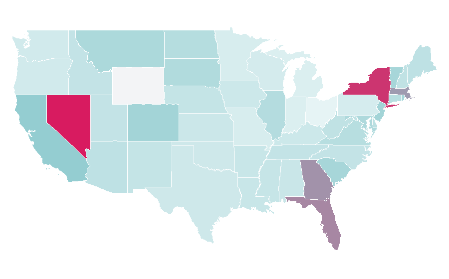 Affinity by region — Forbes Travel Guide, United States