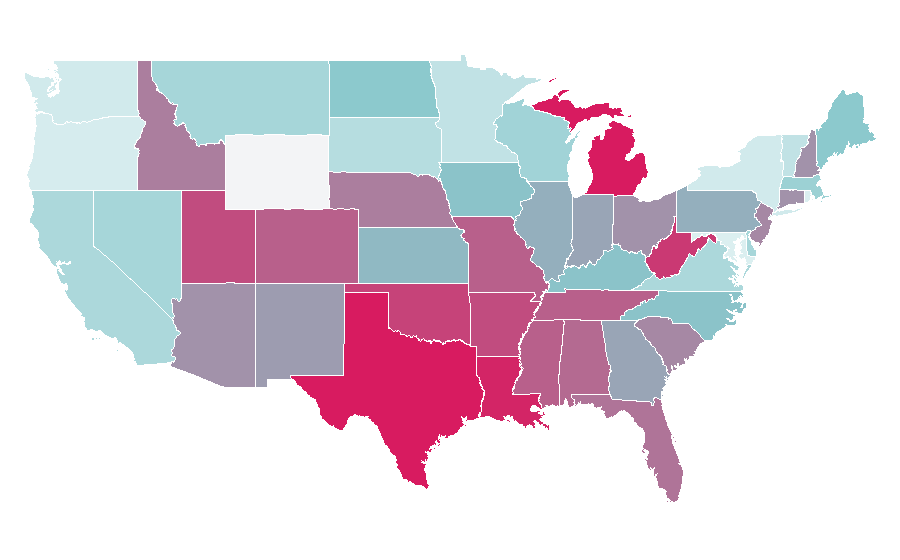 Affinity by region — Ford Bronco, United States