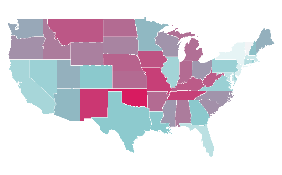 Affinity by region — Ford Galaxy, United States