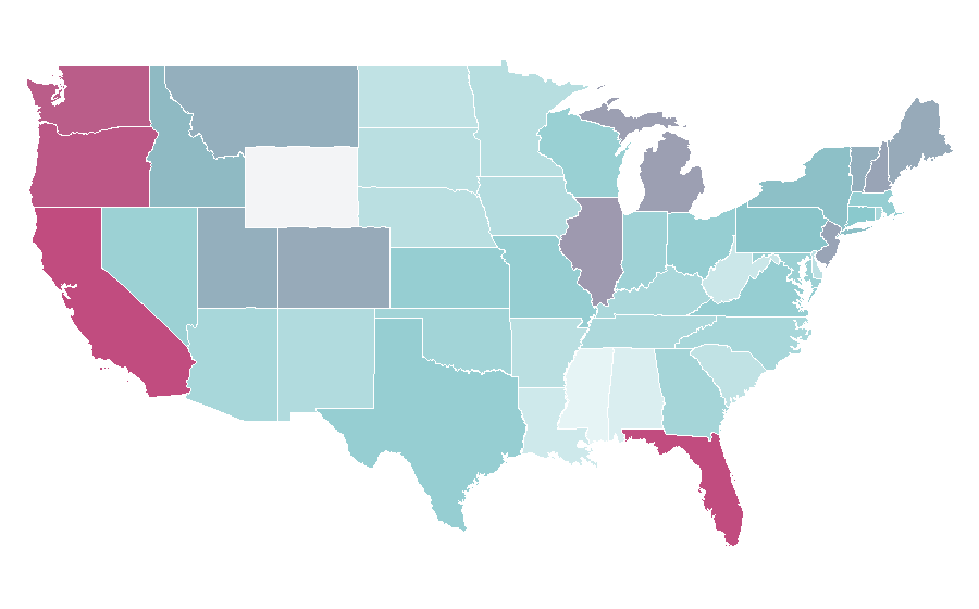 Affinity by region — Ford Transit, United States