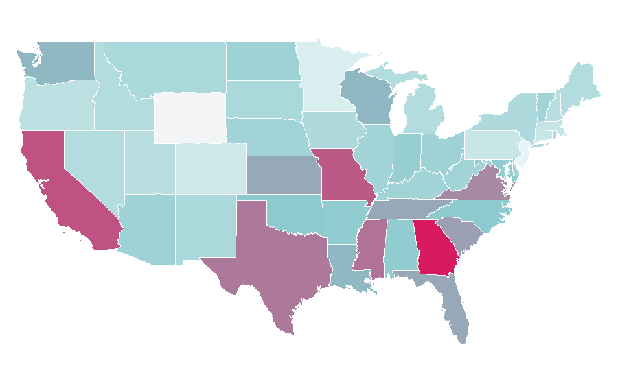 Affinity by region — Foreign language, United States