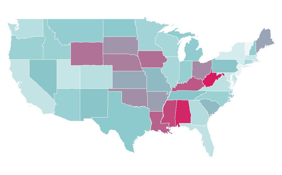 Affinity by region — Forensic Files, United States