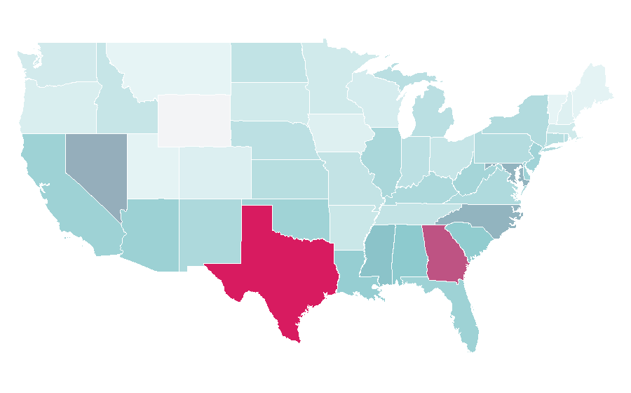 Affinity by region — Forensic science, United States