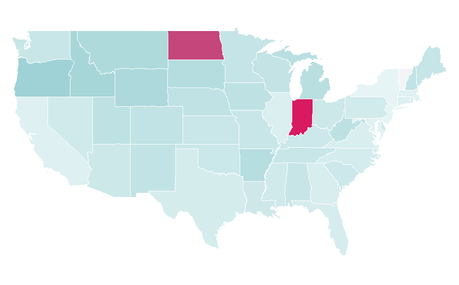 Affinity by region — Forest River (company), United States