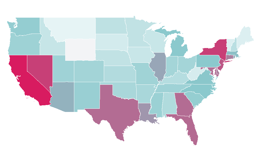 Affinity by region — Forever 21, United States