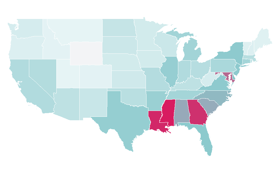 Affinity by region — Forever (Mariah Carey fragrance), United States