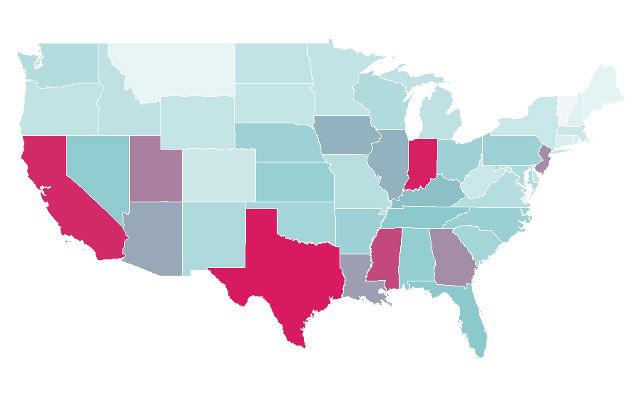 Affinity by region — Forklift truck, United States