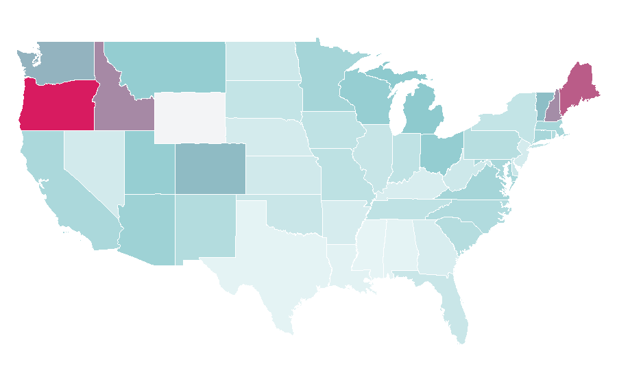 Affinity by region — Forks over Knives, United States