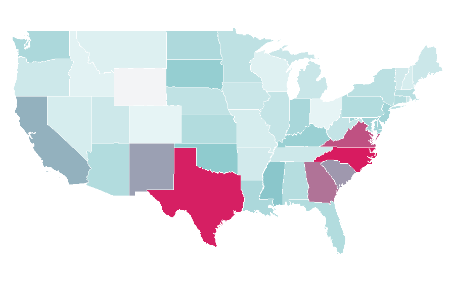 Affinity by region — Fossil fuel, United States