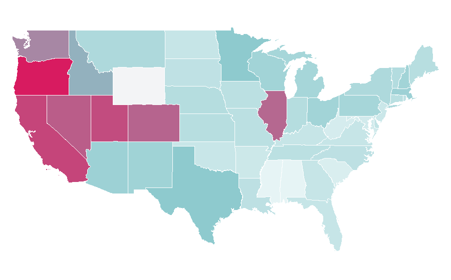 Affinity by region — Foster the People, United States