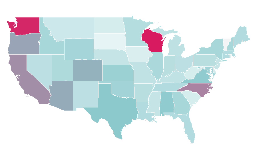 Affinity by region — Foundation (nonprofit), United States