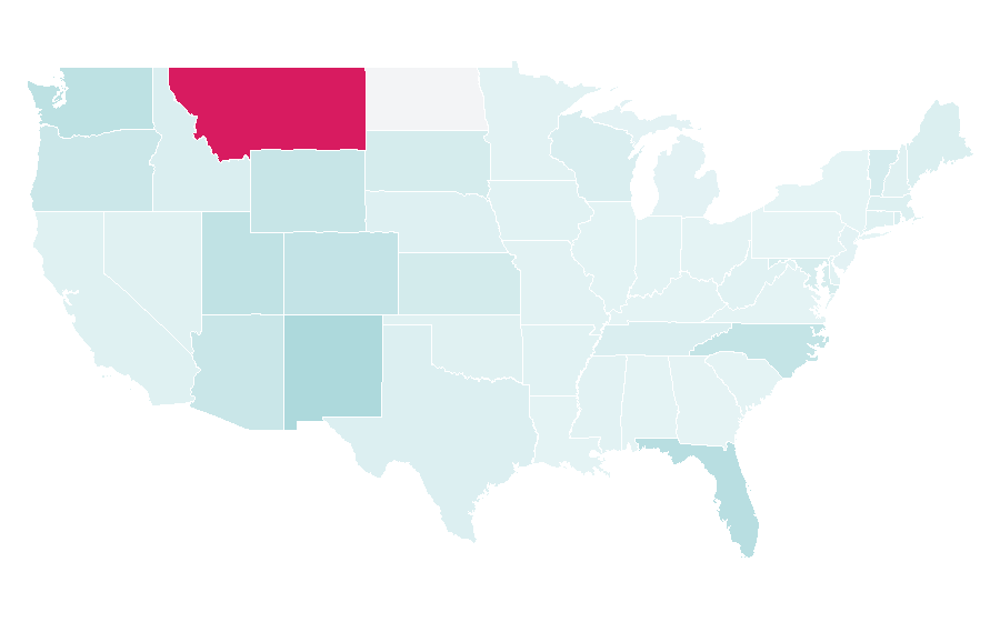 Affinity by region — Four Corners (TV series), United States