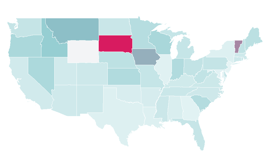 Affinity by region — Fox Sports Radio, United States