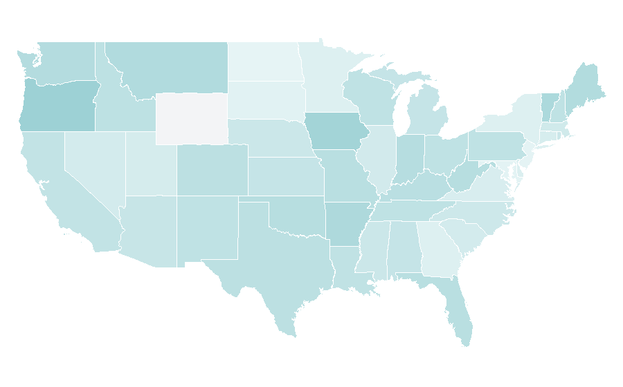 Affinity by region — Fox Terrier, United States