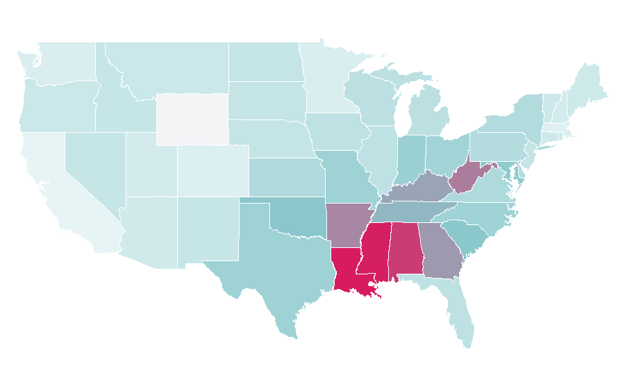 Affinity by region — Fragrance oil, United States