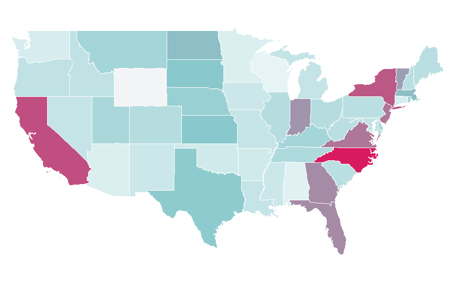 Affinität nach Region — Franchising, USA