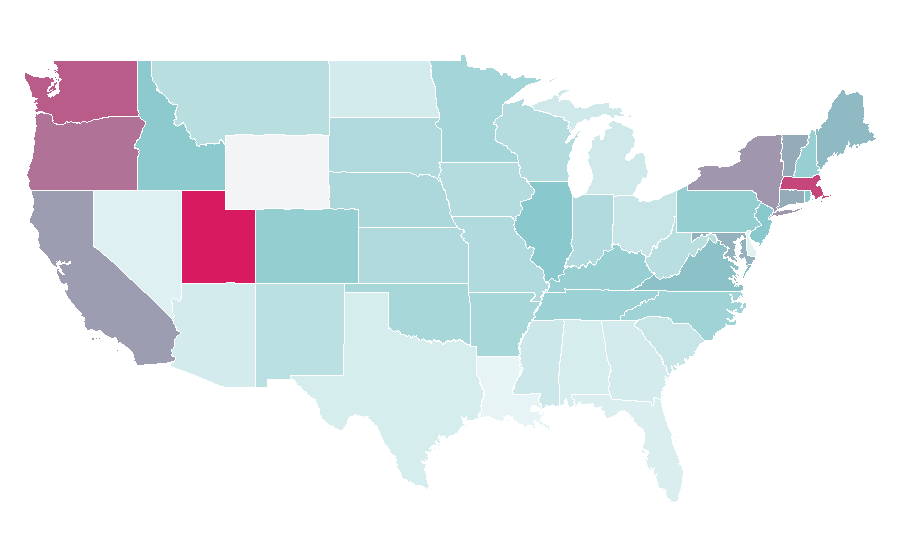 Affinity by region — Franz Liszt, United States