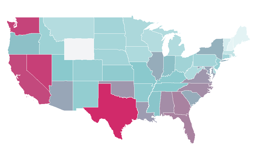 Affinity by region — Frappuccino, United States