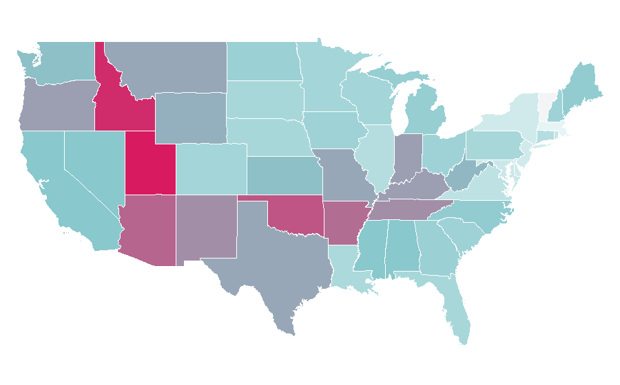 Affinity by region — Freddie Highmore, United States
