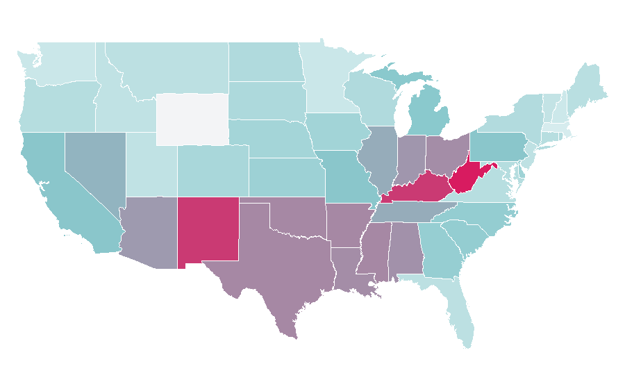 Affinity by region — Freddy vs. Jason, United States