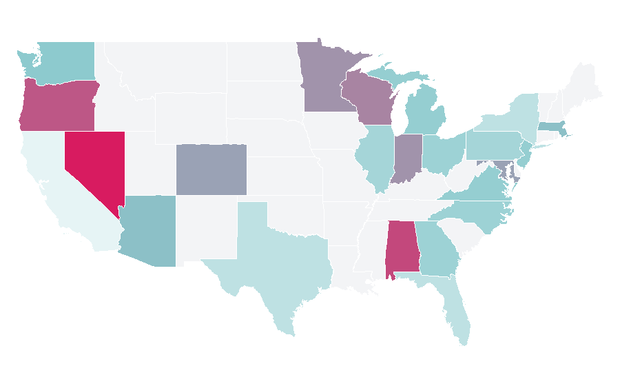 Affinity by region — Free area of the Republic of China, United States