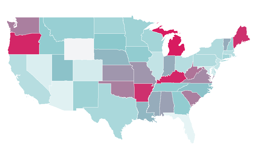 Affinity by region — Free-eBooks, United States
