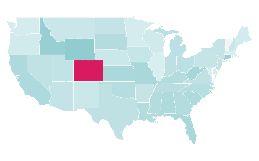 Afinidad por región — Free shipping, Estados Unidos