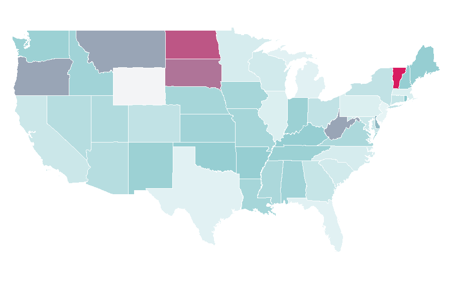 Affinität nach Region — Free software, USA
