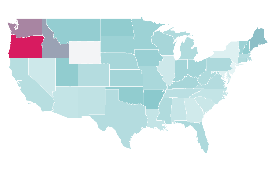 Affinity by region — Free Willy, United States