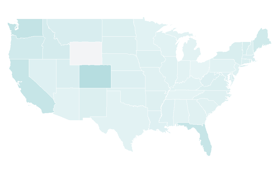 Affinity by region — Freediving, United States