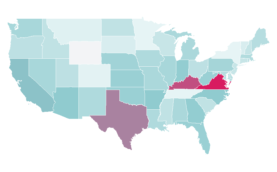Affinity by region — Freedom of speech, United States