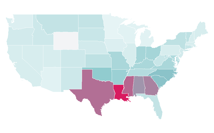 Affinity by region — Freestyle rap, United States