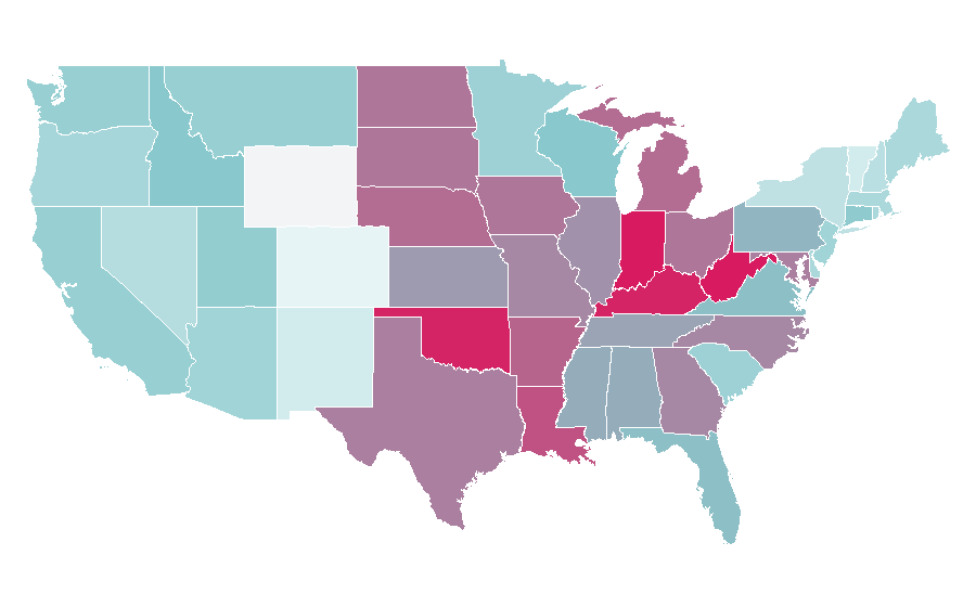Affinity by region — French braid, United States