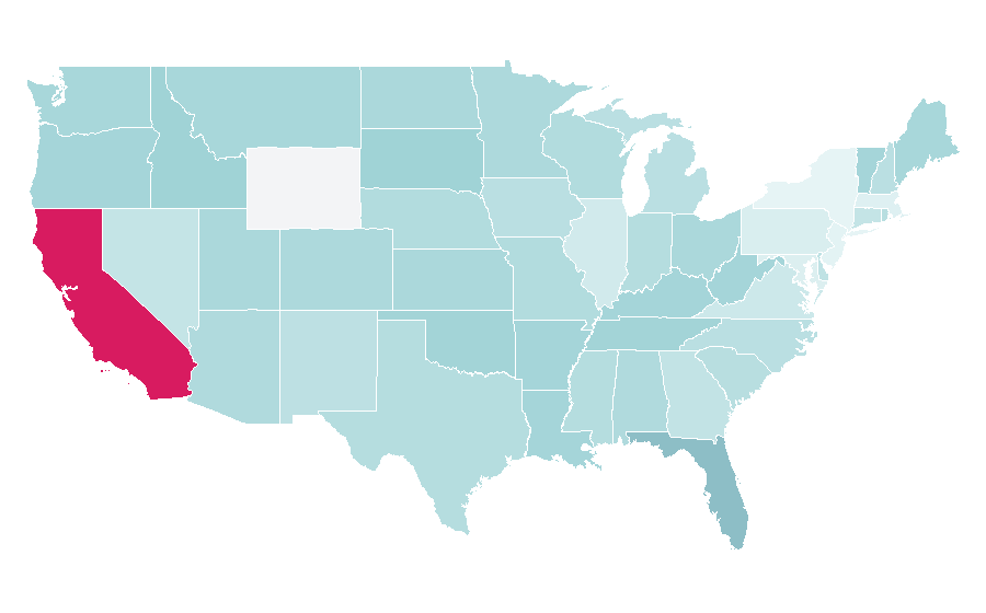 Affinity by region — Freshwater aquarium, United States