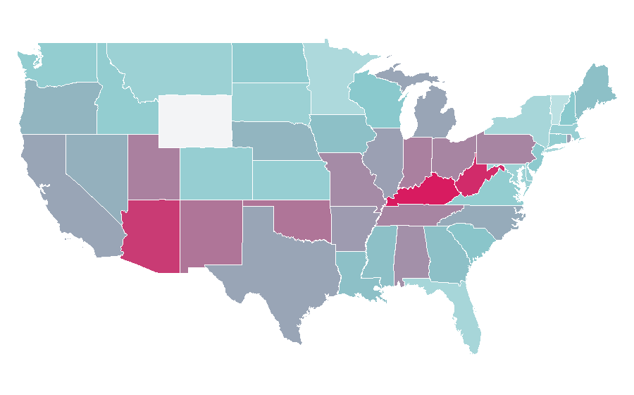 Affinity by region — Friday the 13th, United States