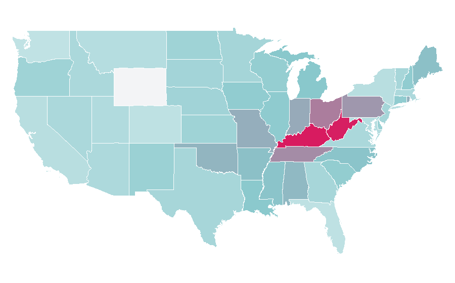 Affinity by region — Friday the 13th Part 2, United States