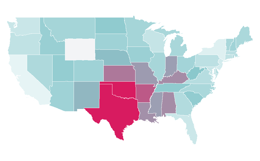 Affinity by region — Fried pickle, United States