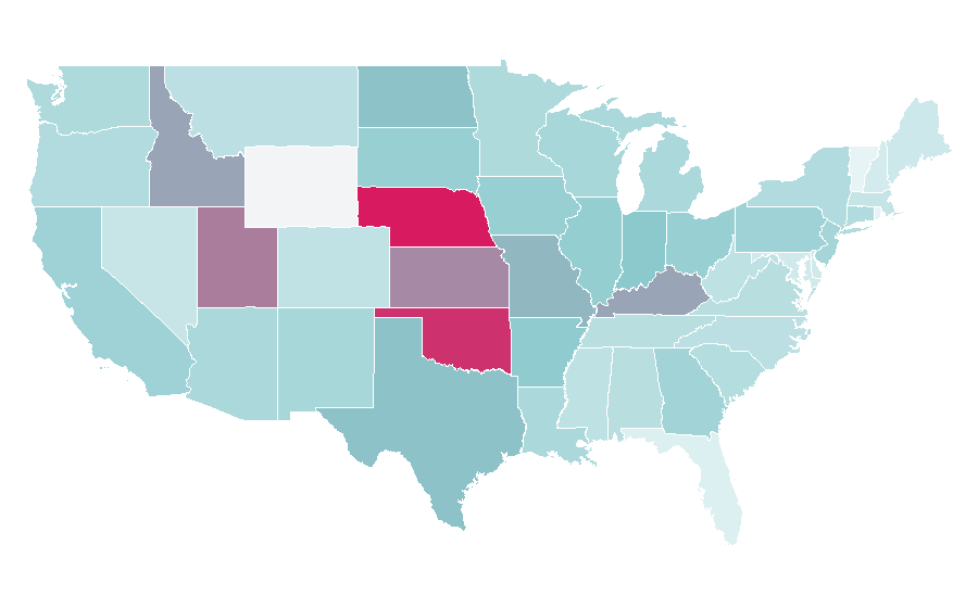 Affinity by region — Friends, United States