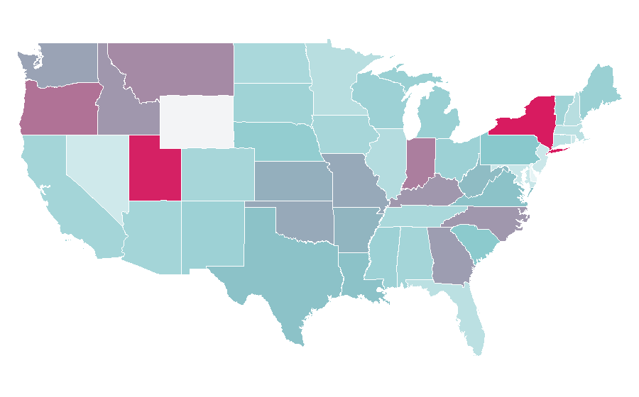 Affinity by region — Frog, United States