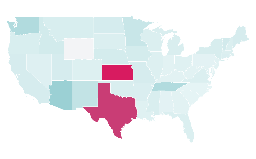 Affinity by region — Frost (rapper), United States