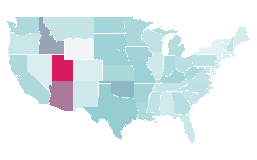 Affinity by region — Frozen 2, United States
