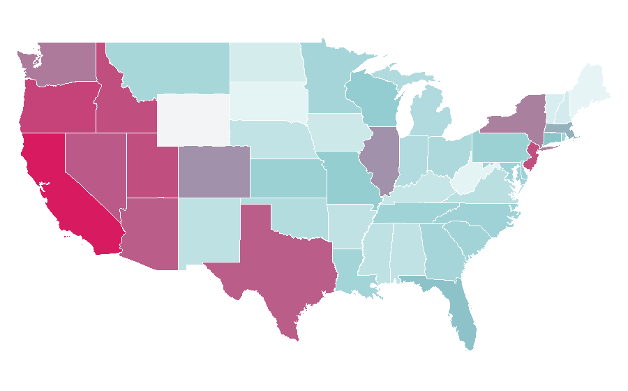 Affinity by region — Frozen yogurt, United States