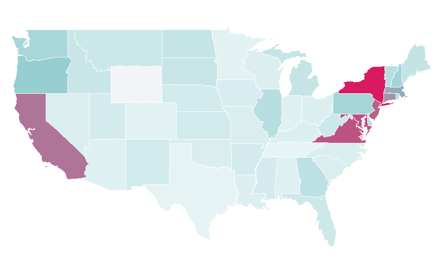 Affinity by region — Fruit picking, United States