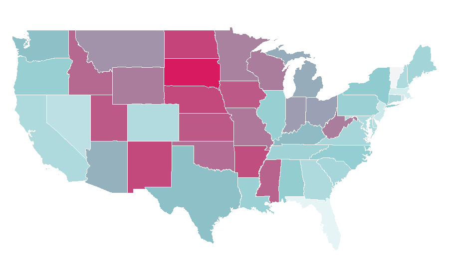 Affinity by region — Fruit salad, United States