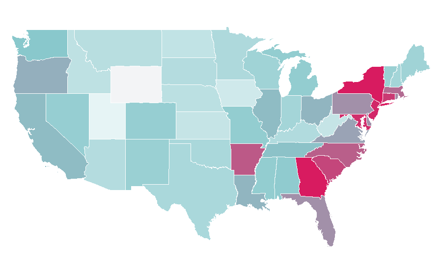 Affinity by region — Fugees, United States
