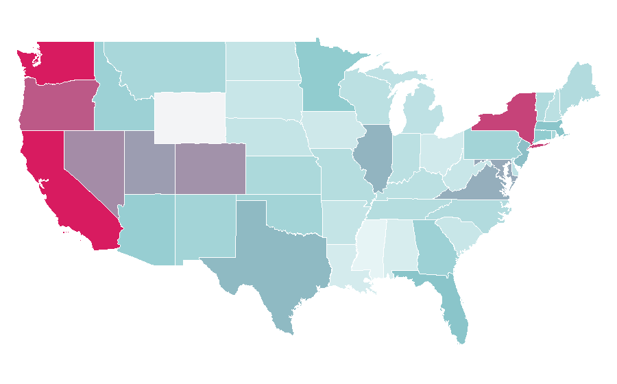 Affinity by region — Full breakfast, United States