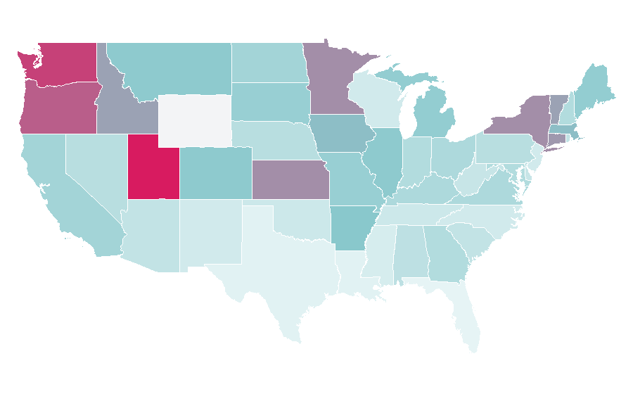 Affinity by region — Full Frontal with Samantha Bee, United States