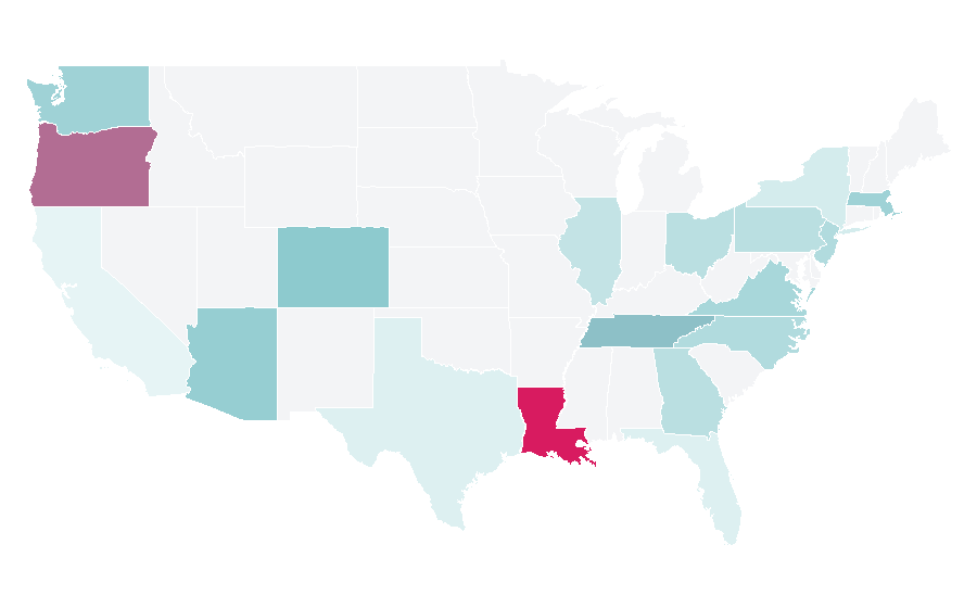 Affinity by region — Funk ostentação, United States