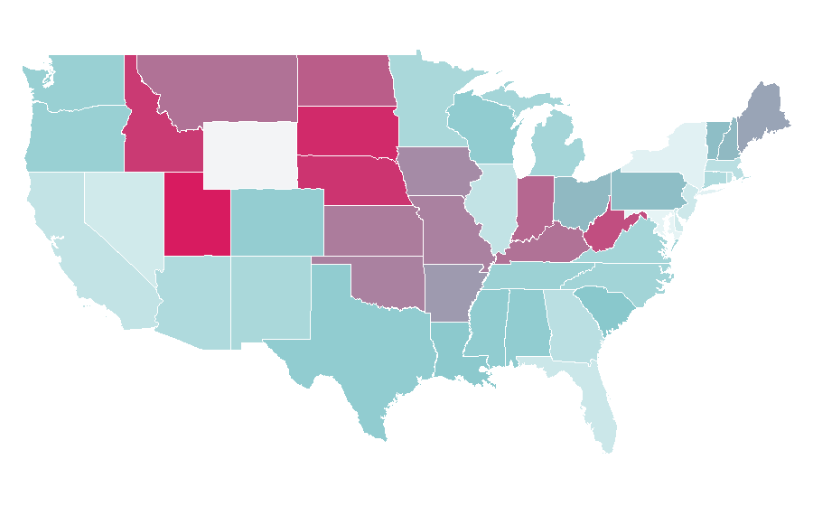 Affinity by region — Funny animal, United States